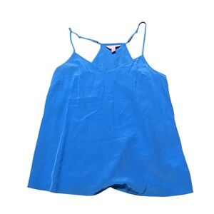 Lilly Pulitzer 100% Silk Blue Camisole Tank Size Small adjustable flowy